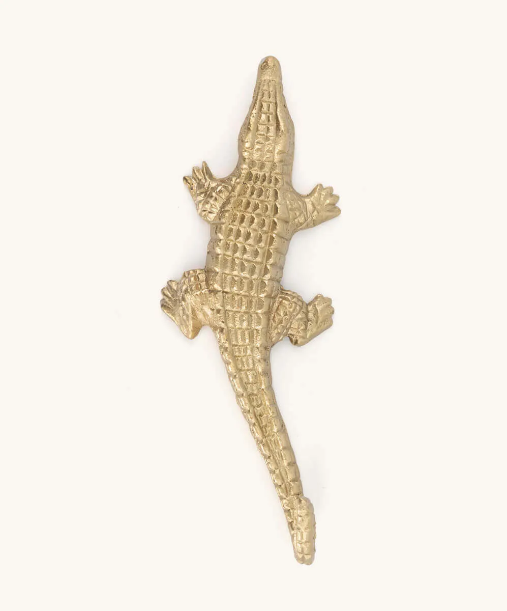 Doing Goods Chewy Crocodile Large Wandhaken Messing