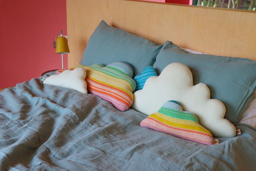 Donna Wilson Cloud Kissen Regenbogen Wolke 18x40cm Wolle