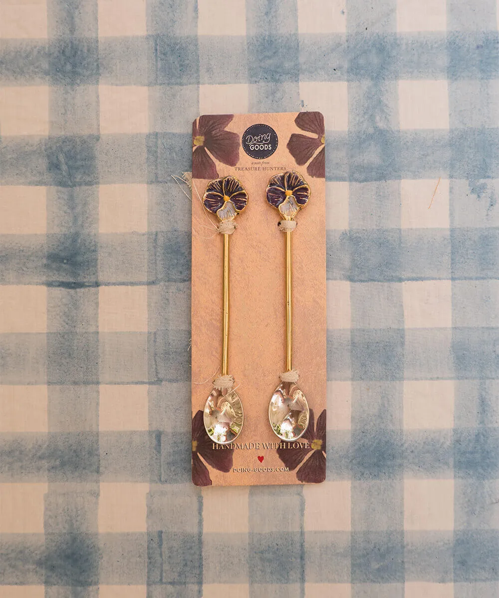 Doing Goods Valery Violet Teelöffel-Set gold Emaille