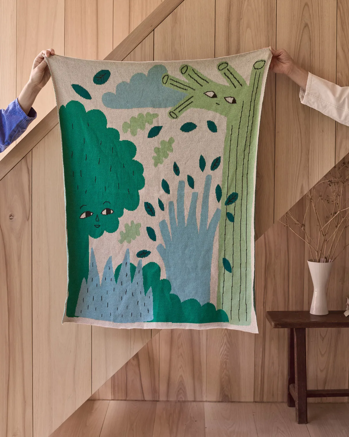 Donna Wilson Green Trees Babydecke Bio-Baumwolle 90x70