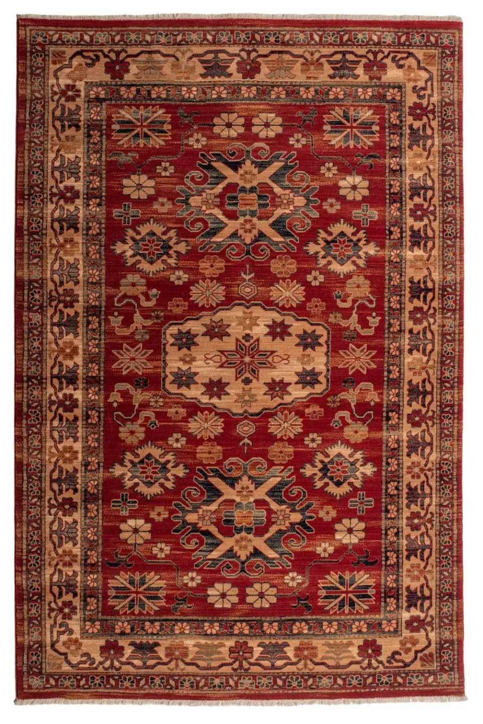THEKO Saharna Wollteppich 80x150 Rot Schurwolle
