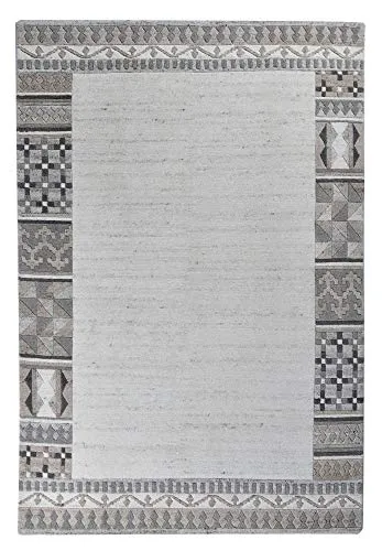 THEKO Royal Natur Teppich 60x90 Natur Beige Schurwolle