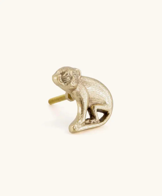 Doing Goods Peppin Monkey Right Möbelknopf Messing Affe