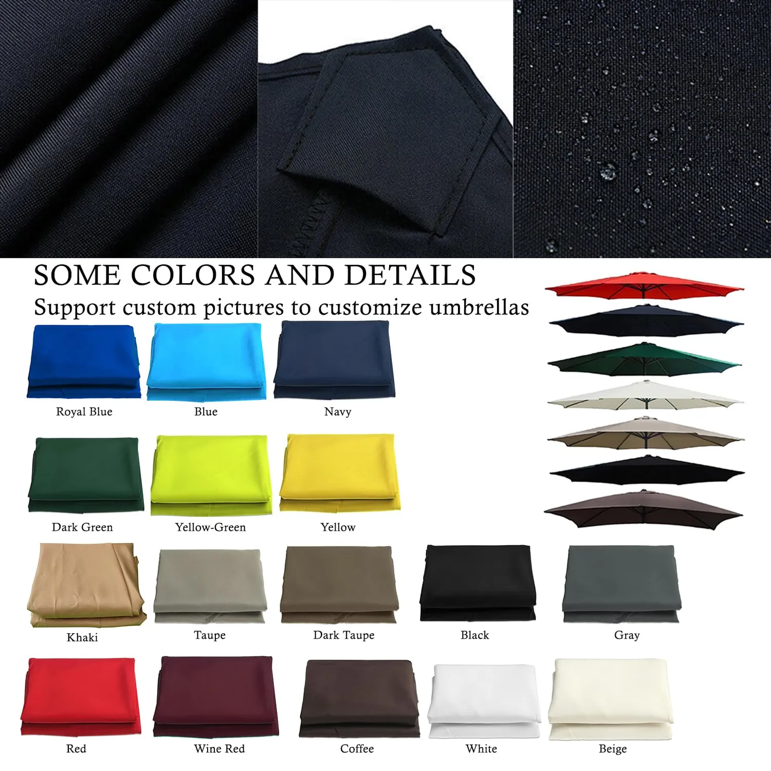 HonunGron Sonnenschirm Ersatzbezug Polyester UV-Schutz