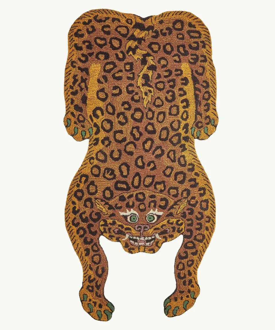 Doing Goods Tatsu Leopard Heritage Teppich Wolle
