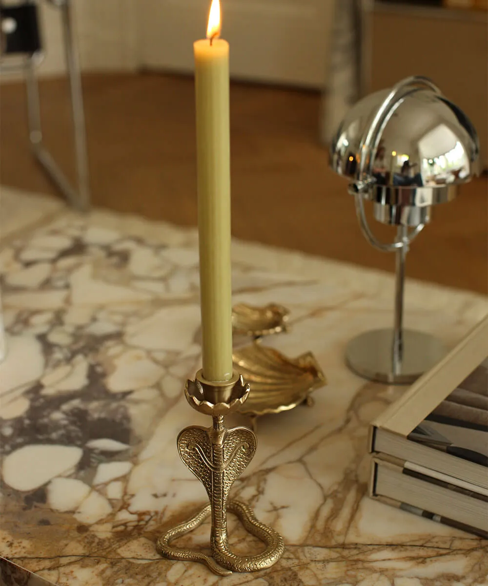 Doing Goods Dakota Schlangen Kerzenhalter Lotus gold 17 cm