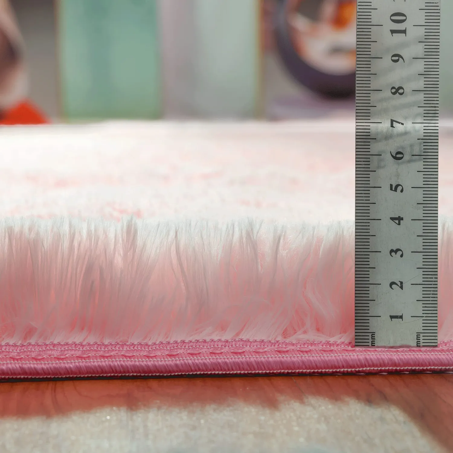 QUANHAO Plüschteppich 80x120 cm Rosa rutschfest