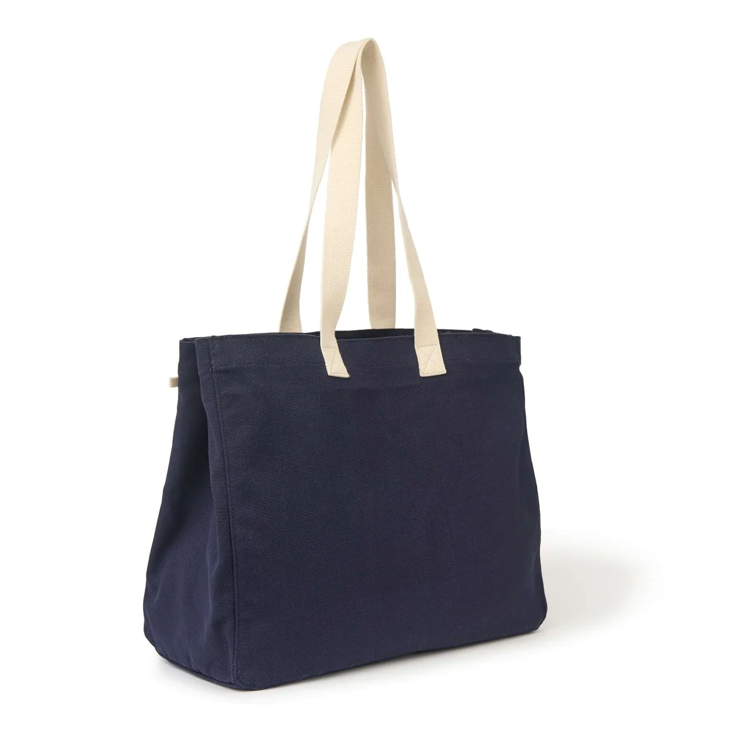 Donna Wilson Pocket Patch Shopper Baumwolle Navy 44 cm