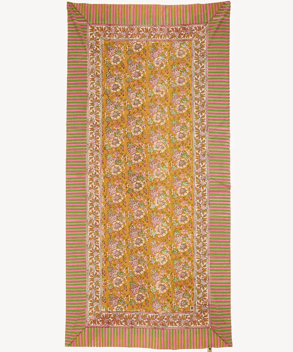 Doing Goods Marigold Tischdecke Baumwolle 160x350 Senf Rosa