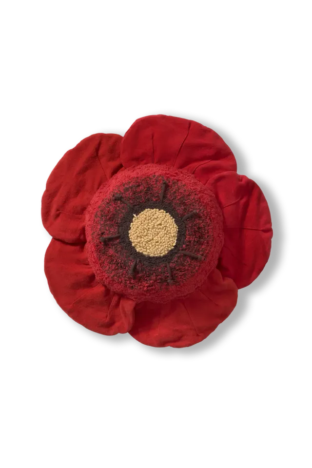 Lorena Canals Red Poppy Bodenkissen 74 cm rot