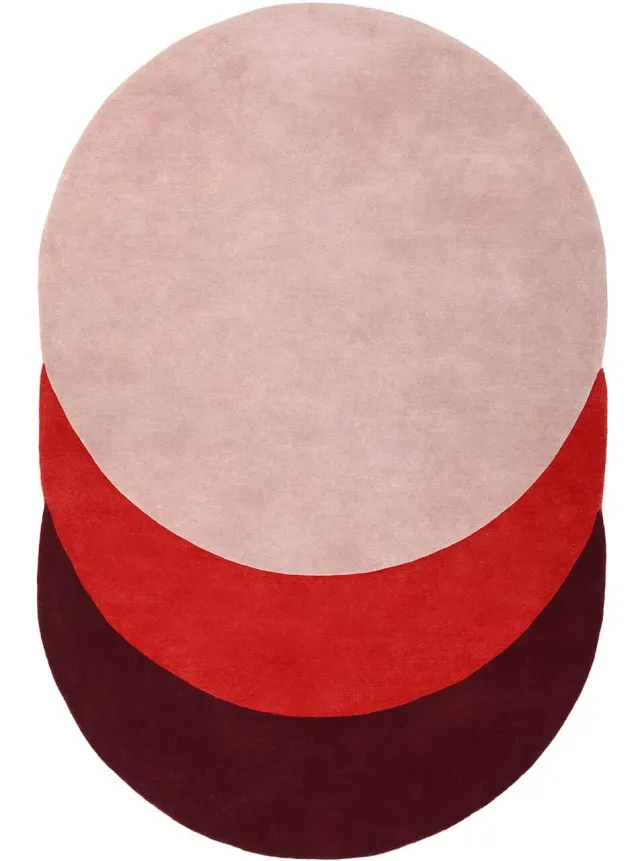 Amini Teorema Circles Teppich 300x200cm Rot