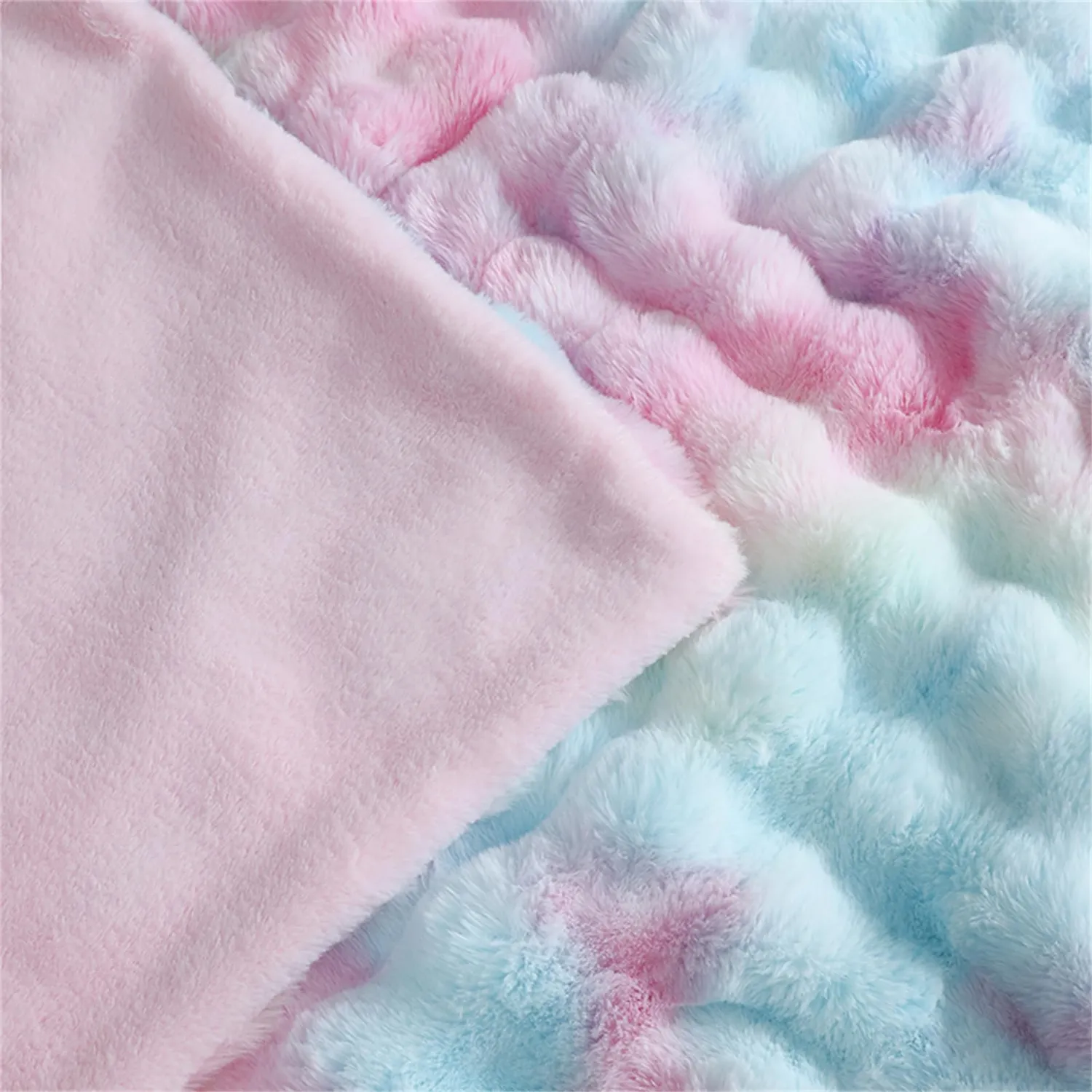 HonunGron Kuscheldecke 100x160cm Mehrfarbig Flauschig