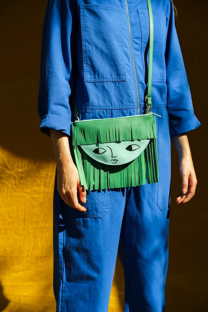 Donna Wilson Face Ledertasche Gesicht schwarz