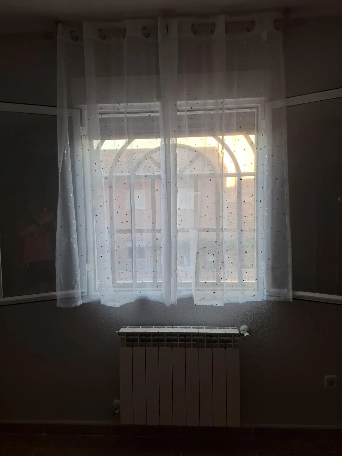 HonunGron Sterne Vorhang Grau 160x132 cm 2er Verdunkelung