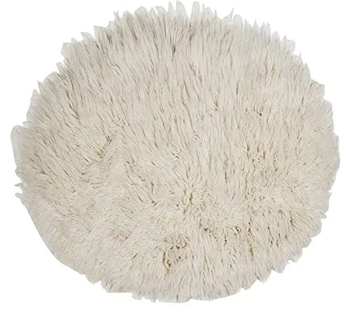 THEKO Flokos 1250 Teppich Natur 100 cm rund Schurwolle