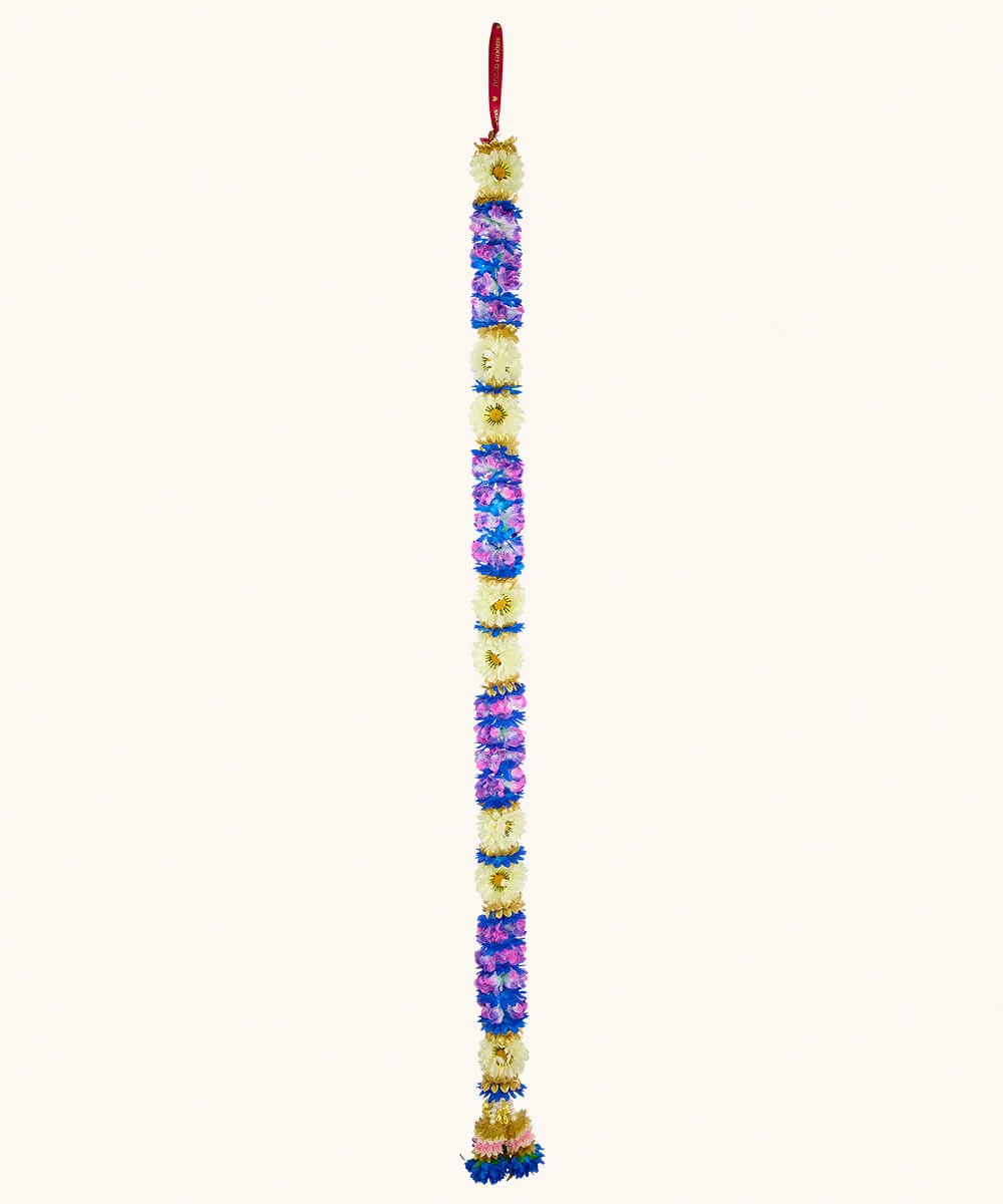 Doing Goods Dalia Delight Girlande Blau 203 cm Stoffblumen
