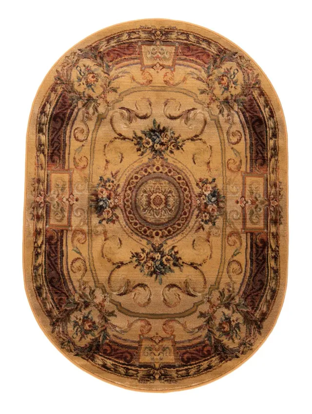 THEKO Gabiro Orientteppich 68x135 Beige-Gold Polypropylen