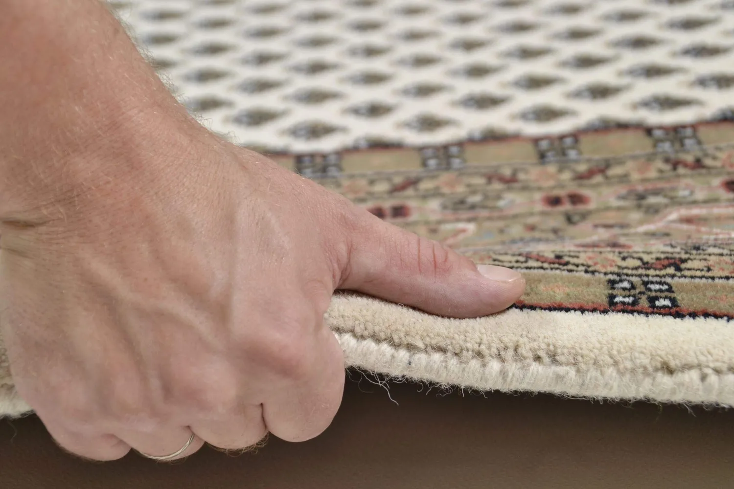 THEKO Chandi MIR Orientteppich 60x90cm beige Schurwolle
