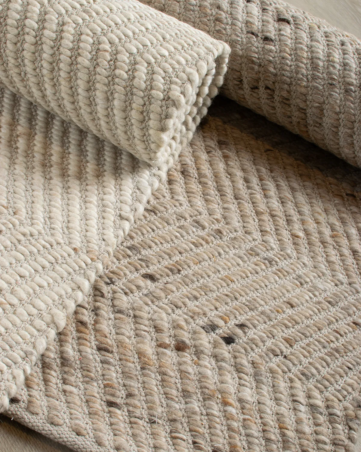 HC Interior Rugs Ystad 2330-163 Wollteppich Natural Linen Mix