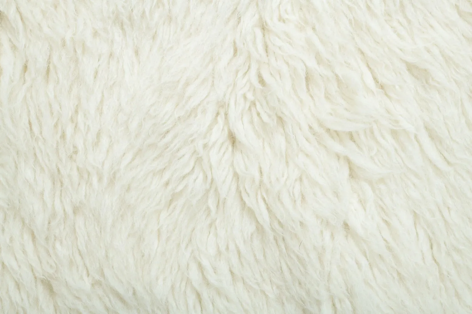 THEKO Flokos 1250 Teppich Natur 100 cm rund Schurwolle