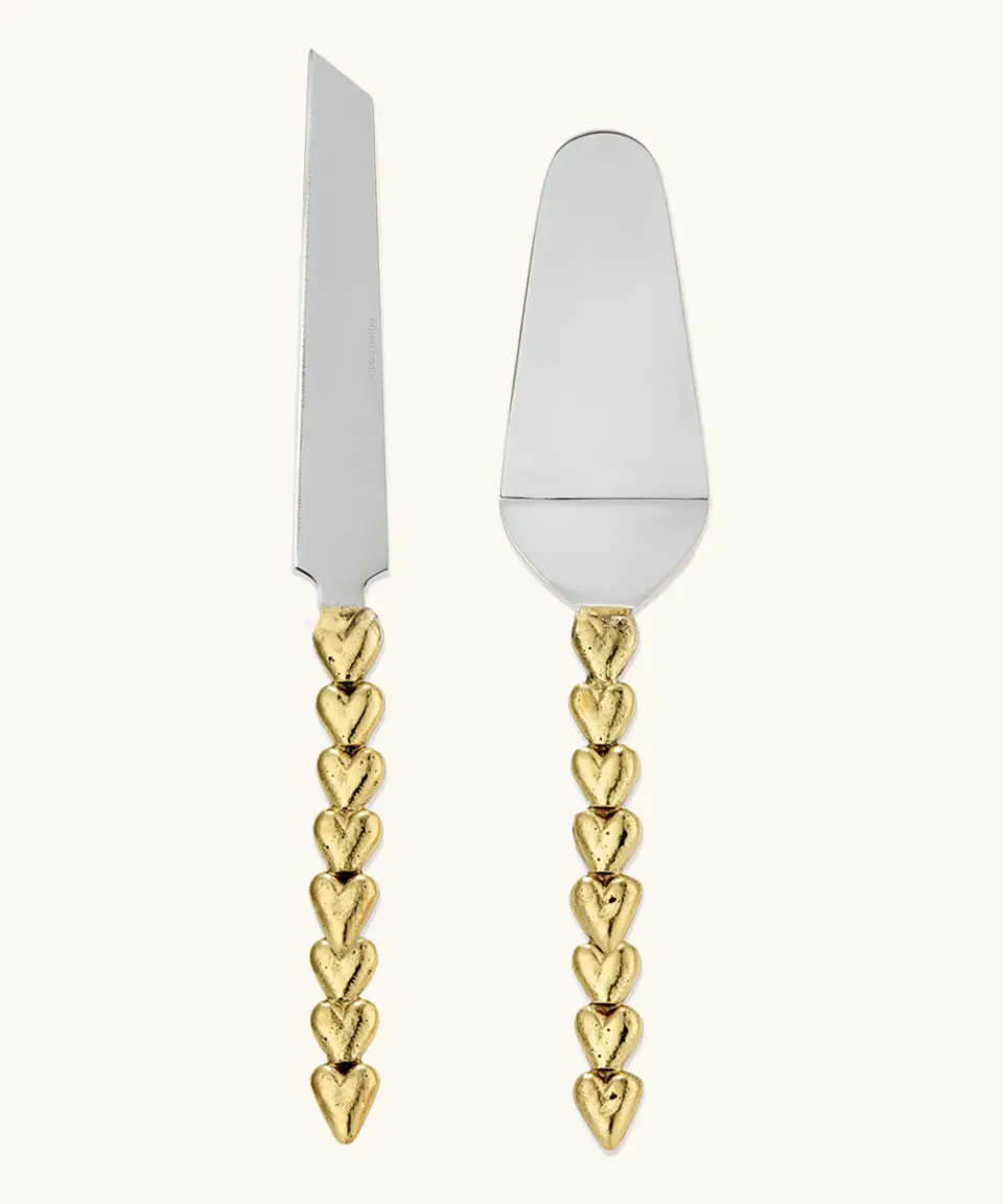 Doing Goods Holly Heart Torten-Set Gold 2-teilig Herz