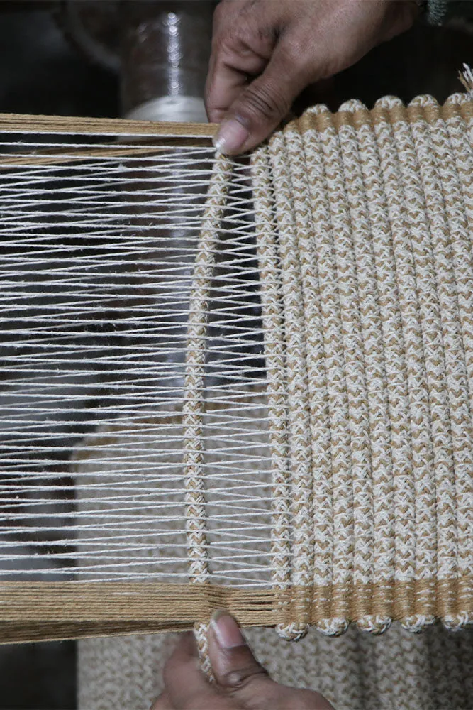 Lorena Canals Handloom Vertical Korb Natural Ø35x25 Baumwolle