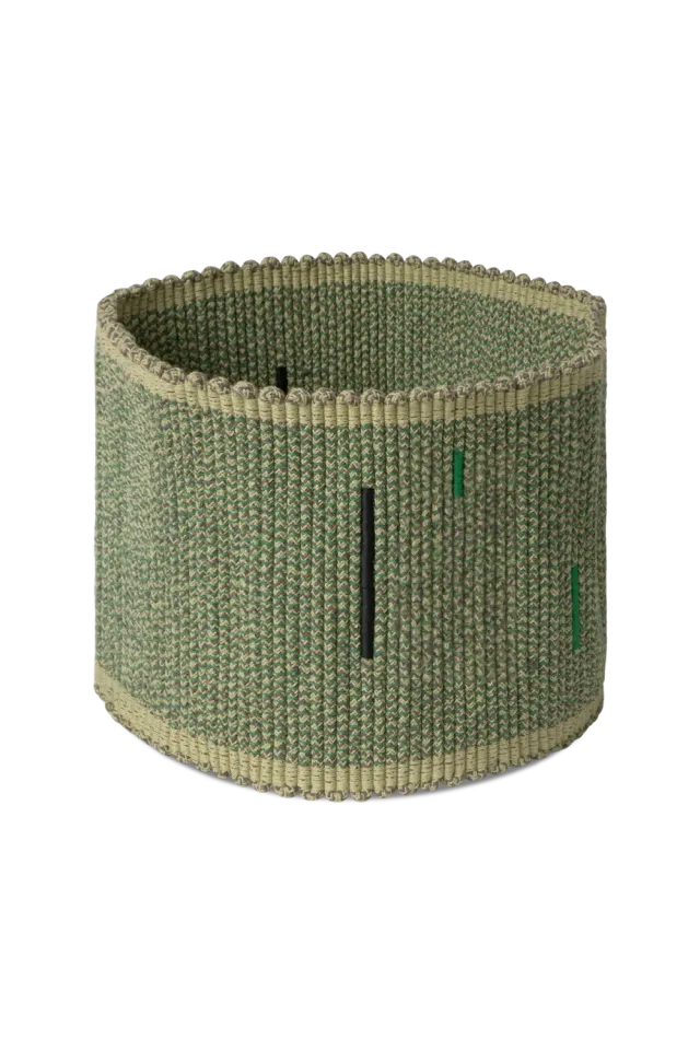 Lorena Canals Handloom Basket Vertical Monstera Korb Ø35x25 cm grün