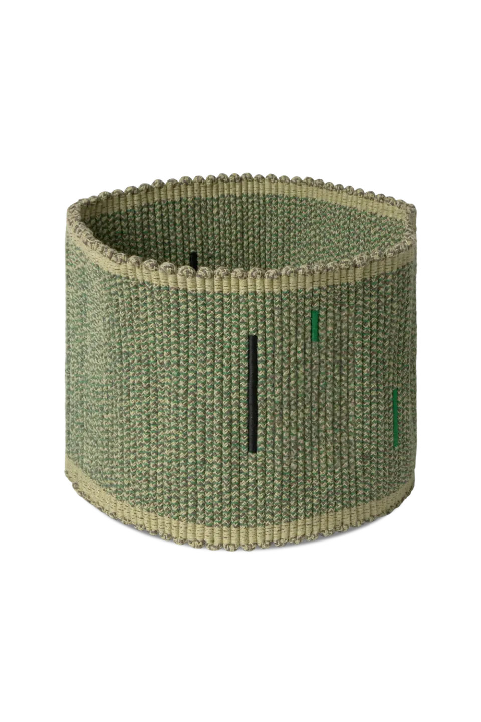 Lorena Canals Handloom Basket Vertical Monstera Korb Ø35x25 cm grün