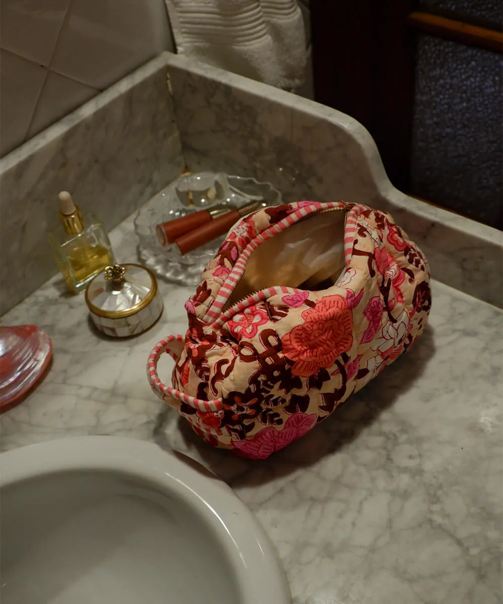 Doing Goods Molly Kosmetiktasche Medium Floral Rosa 20cm