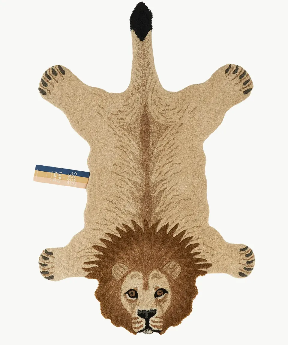 Doing Goods Tapis Amis Moody Lion XL Teppich Wolle Löwe
