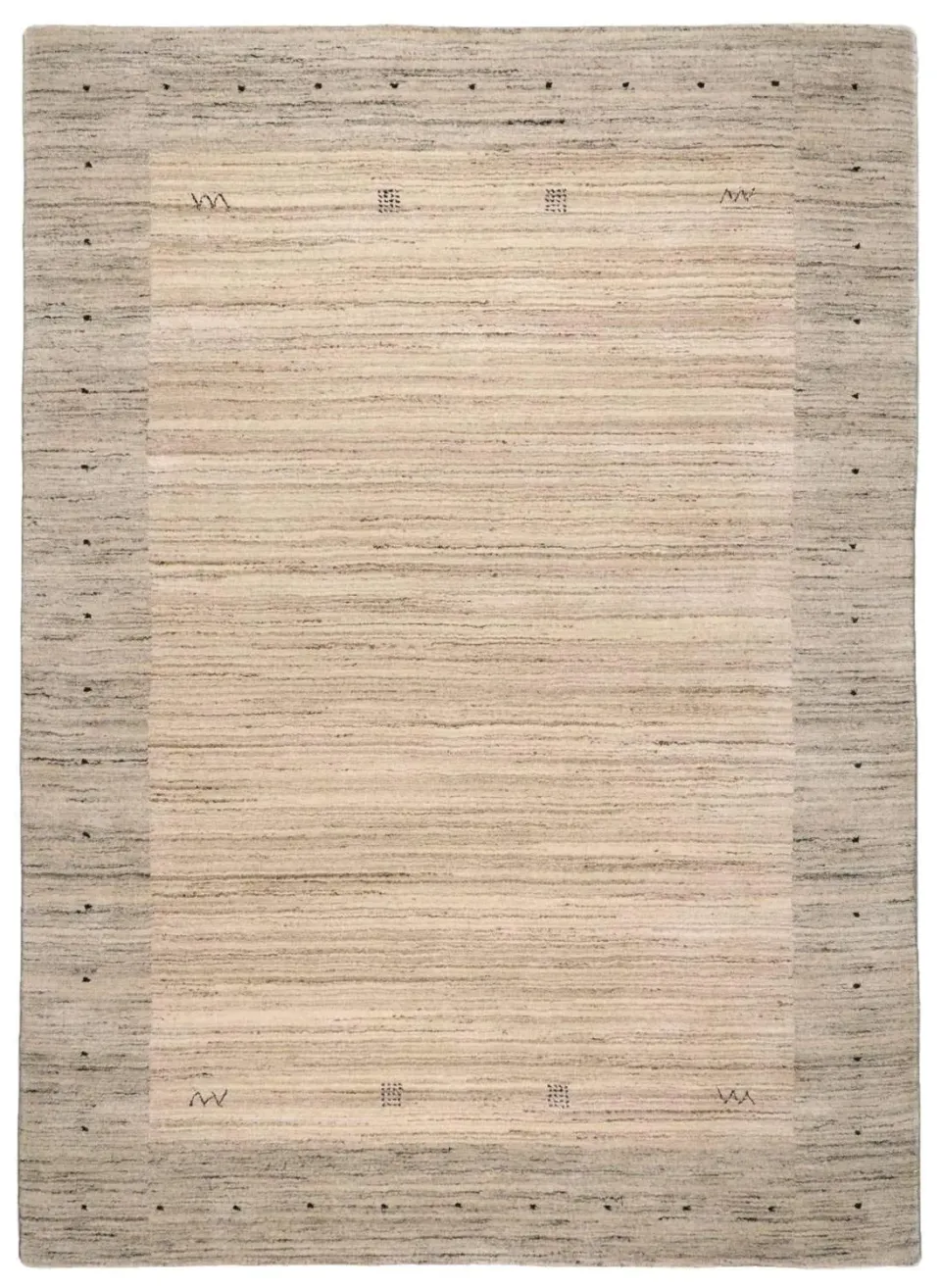 THEKO Lori Dream Super Gabbeh 70x140 Beige Schurwolle
