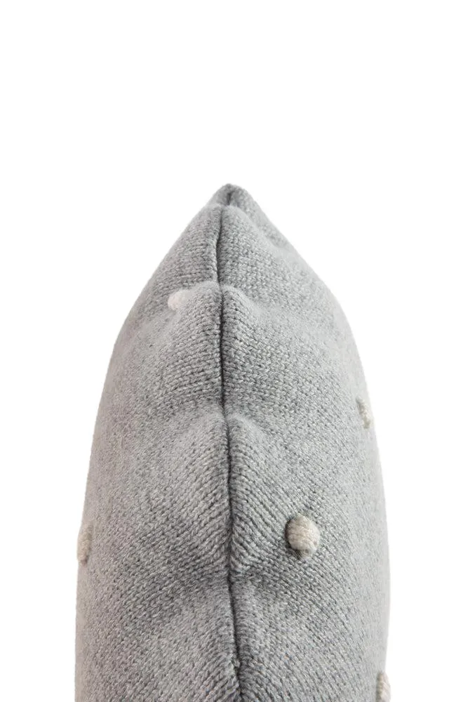 Lorena Canals Knitted Cushion Round Biscuit Grey Kissen 25 cm
