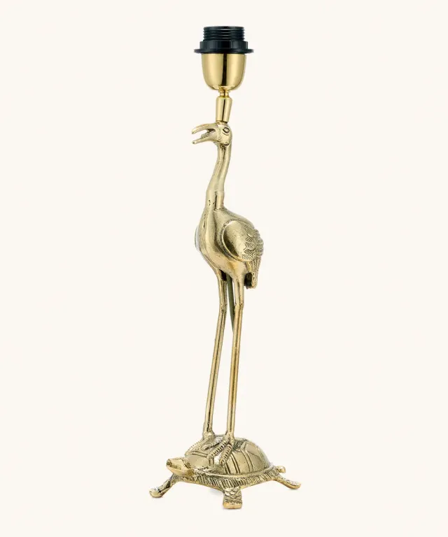Doing Goods Grue und Tortue Lampenfuß Messing gold 43,5 cm