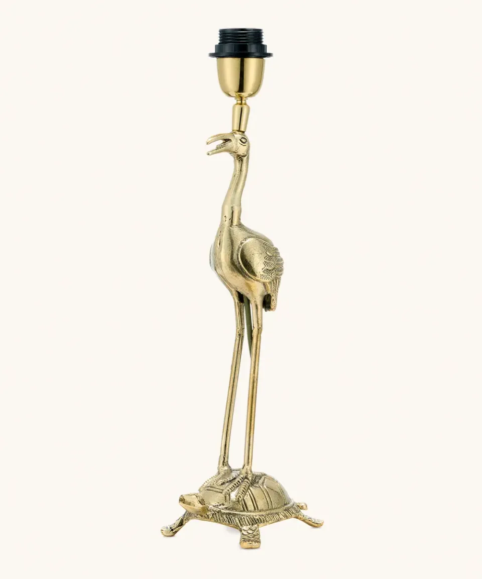 Doing Goods Grue und Tortue Lampenfuß Messing gold 43,5 cm