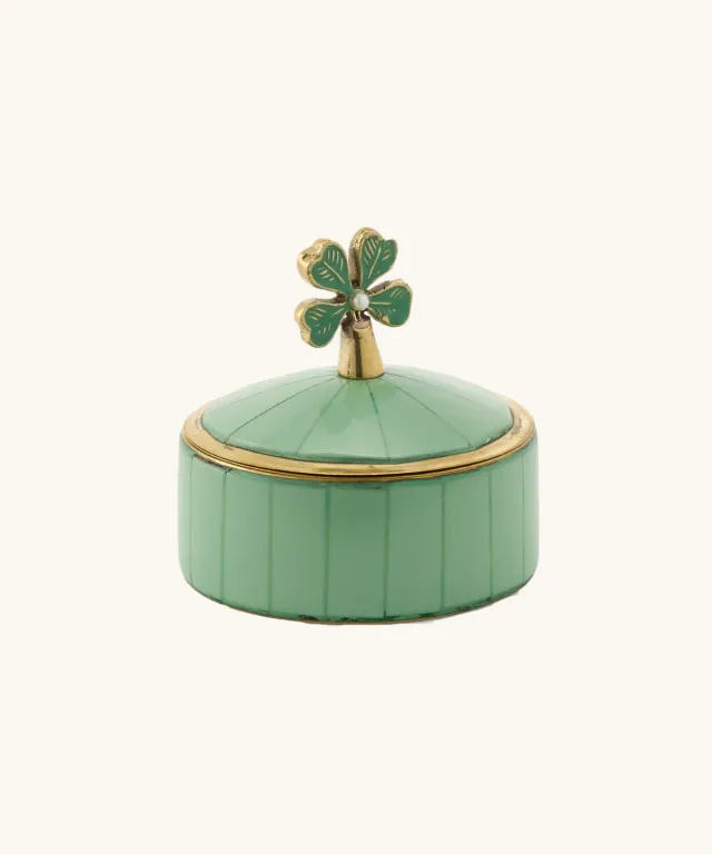 Doing Goods Lucky Clover Circus Dose mittel grün Messing