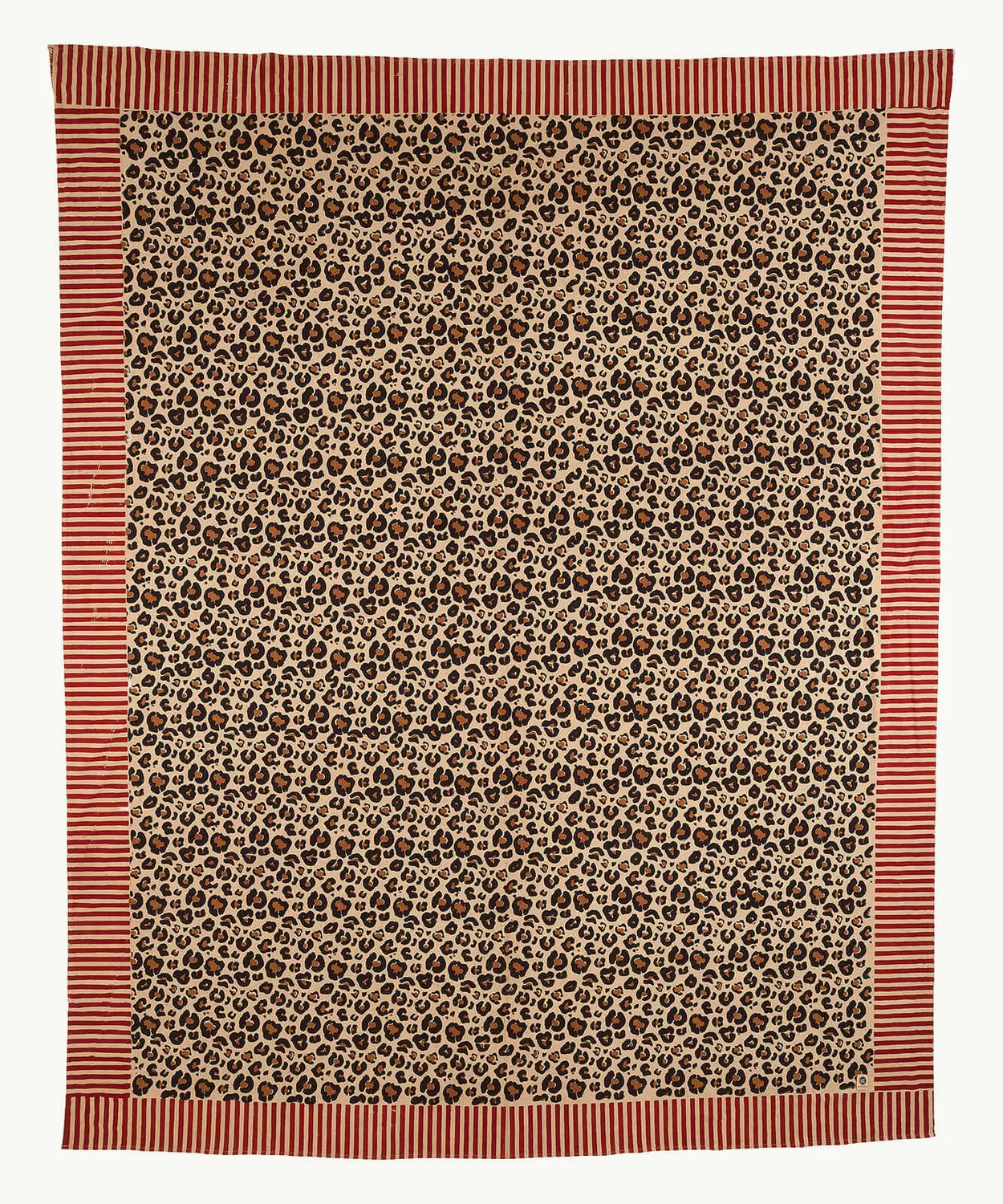 Doing Goods Leopard Double Wohndecke mit Tasche 100% Baumwolle