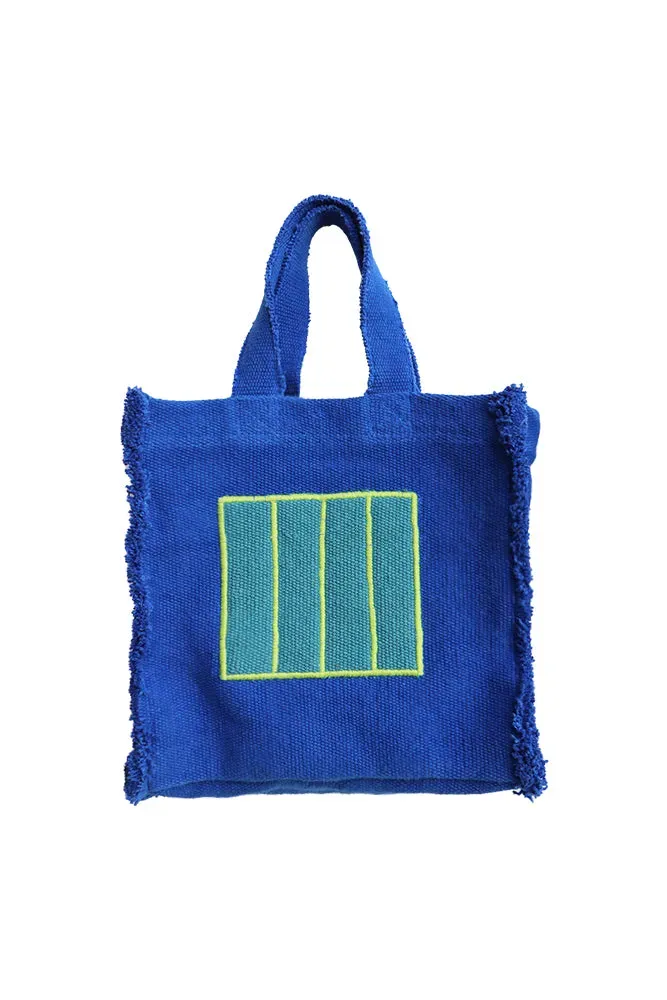 Lorena Canals Blue Cell Stofftasche Blau Baumwolle limitiert