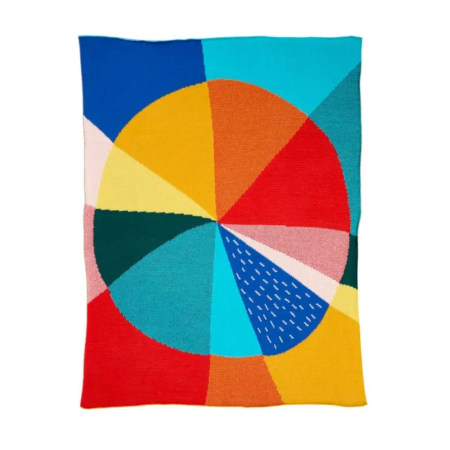 Donna Wilson Pie Chart Mini Decke 90x70 Bio Baumwolle