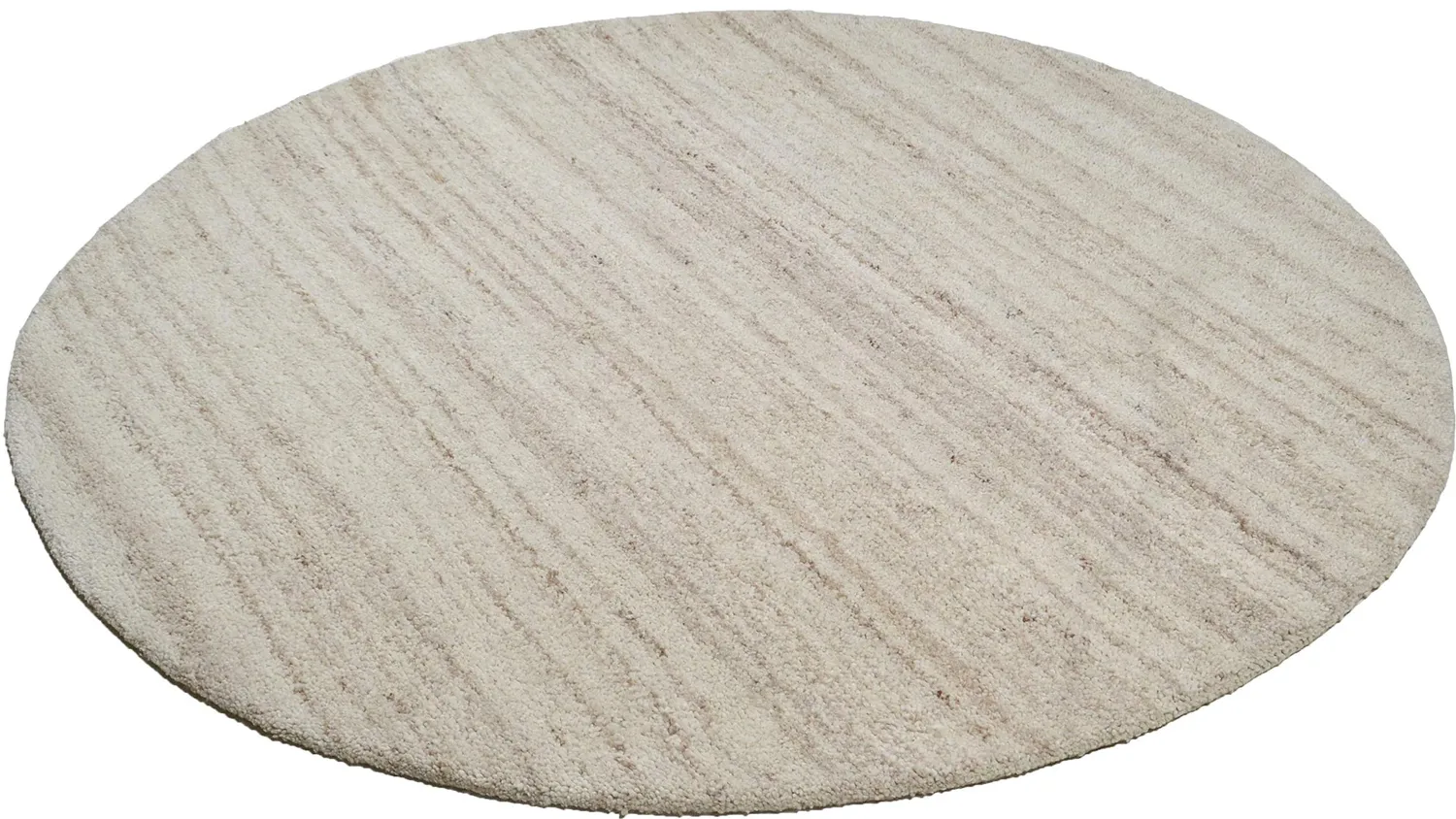 THEKO Royal Berber Teppich rund 150 cm Melange Schurwolle