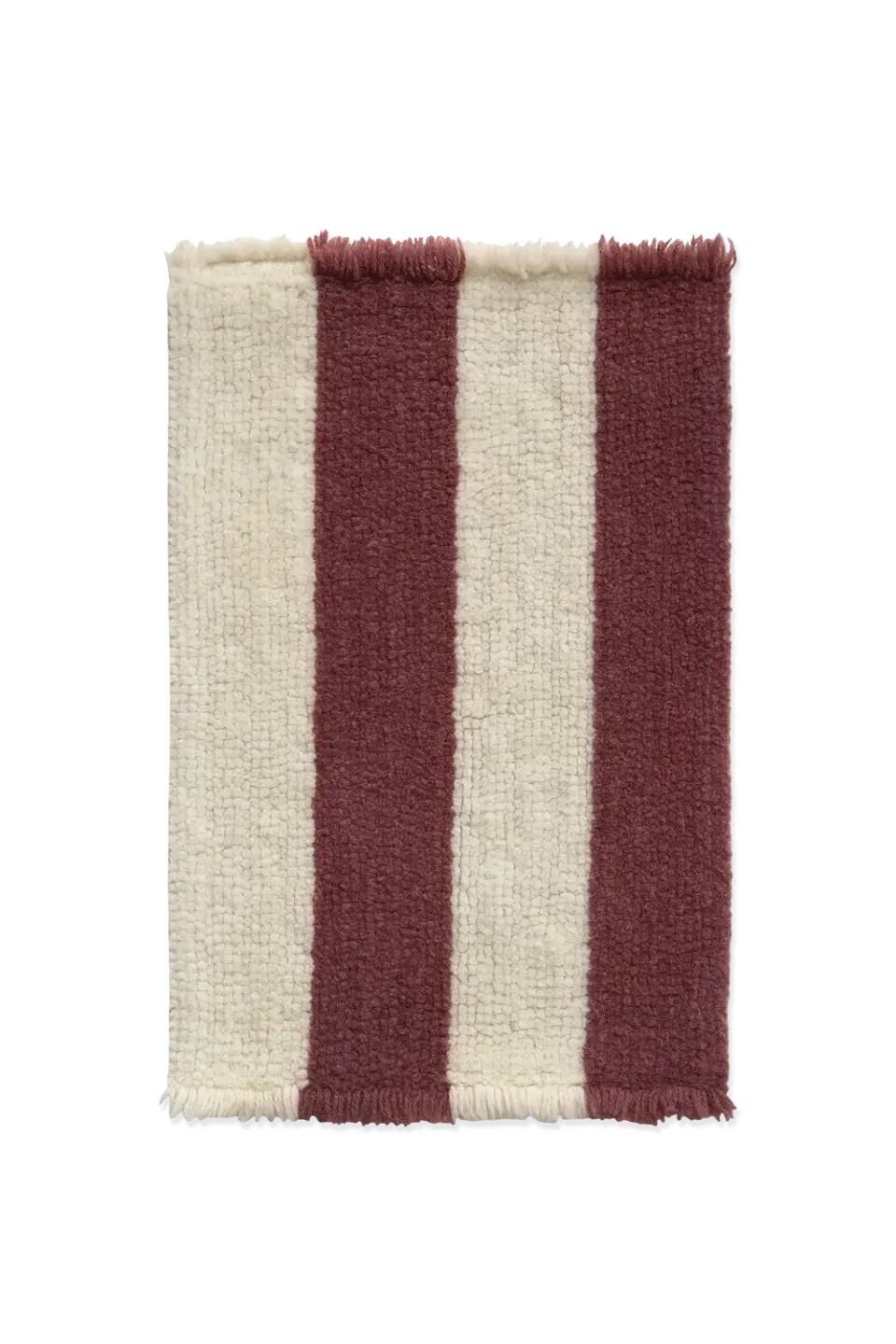 Lorena Canals Cabana Lines Teppichmuster Wolle Marsala