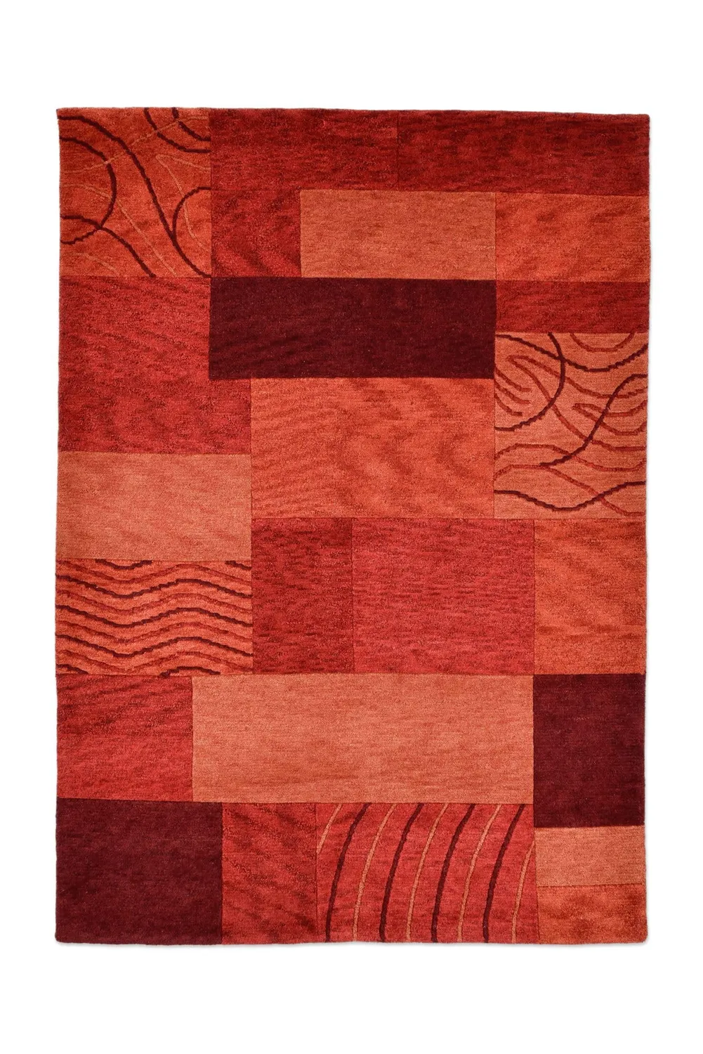 THEKO Royal Domas Wollteppich anthrazit 60x90 – Schurwolle