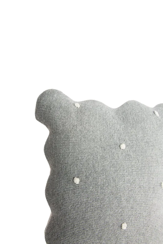 Lorena Canals Biscuit Kissen 35x25 cm Grau Strick waschbar