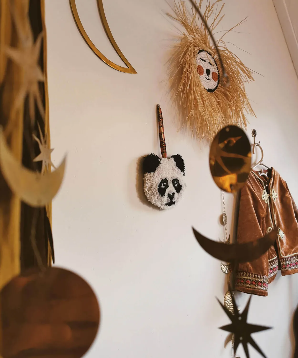 Doing Goods Tapis Amis Plumpy Panda Wandbehang Wolle