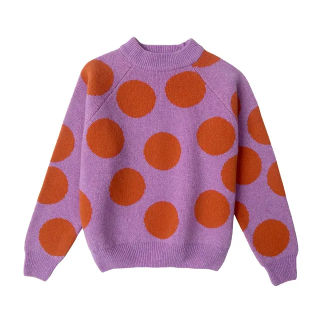 Donna Wilson Dotsy Jumper Pullover Lammwolle Lila