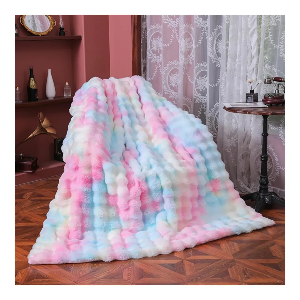 HonunGron Kuscheldecke 100x160cm Mehrfarbig Flauschig