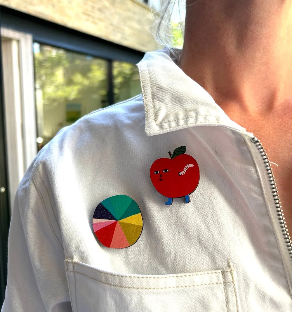 Donna Wilson Colour Wheel Anstecker Holz 4 cm