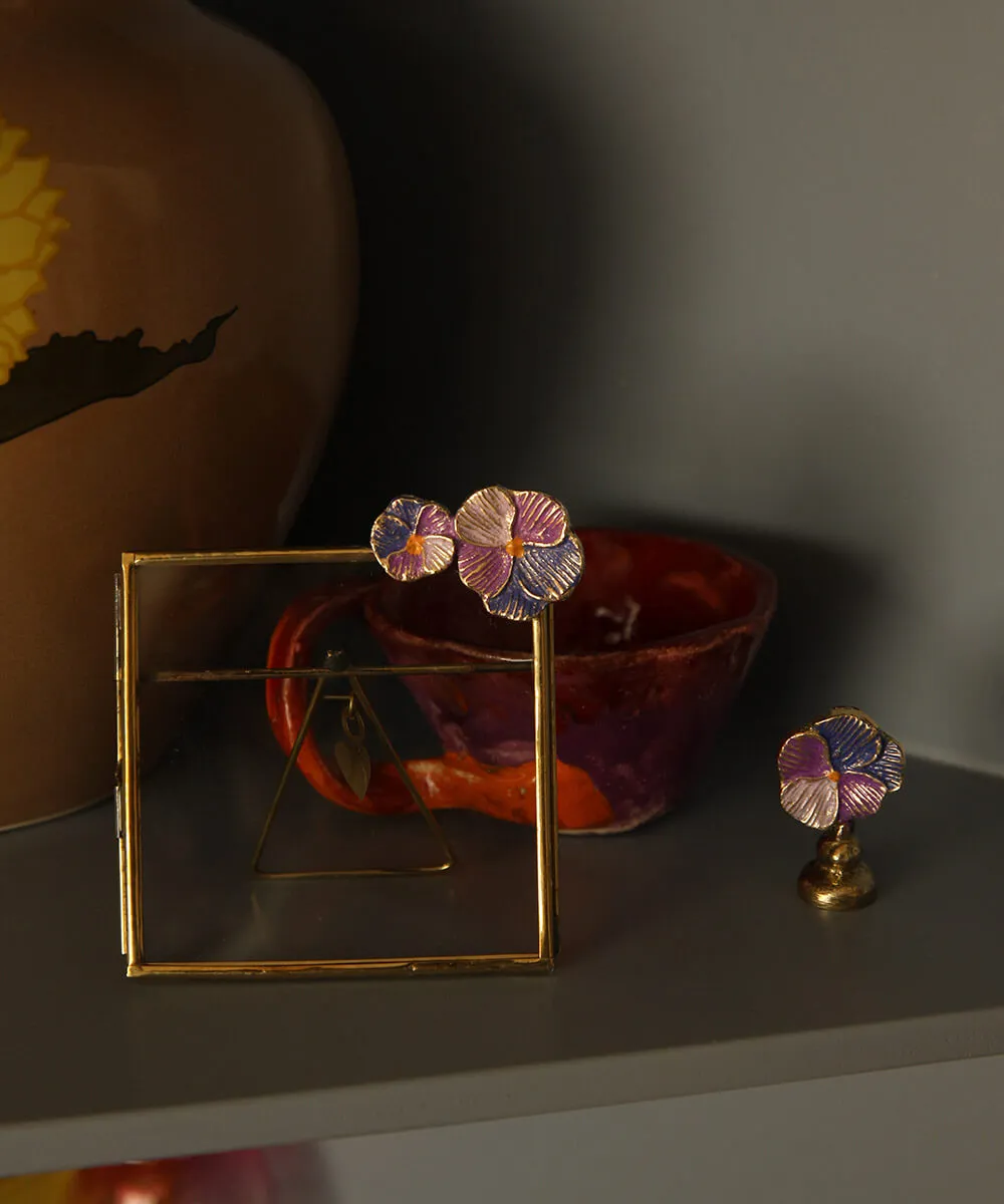 Doing Goods Valery Kartenhalter Violett Gold 5cm
