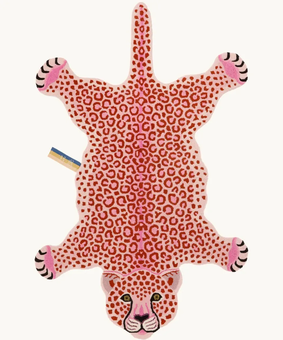 Doing Goods Pinky Leopard XL Wollteppich 250x160
