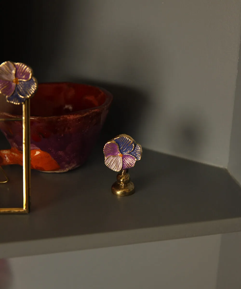 Doing Goods Valery Kartenhalter Violett Gold 5cm