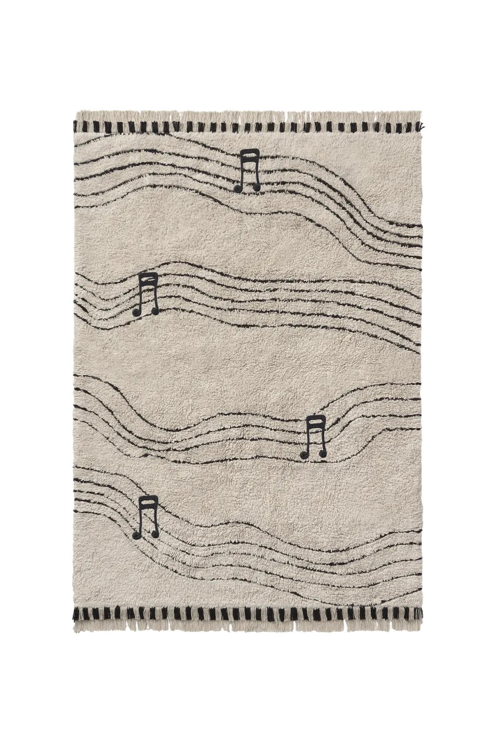 Lorena Canals Notes Spielteppich 120x160 cm waschbar Musik